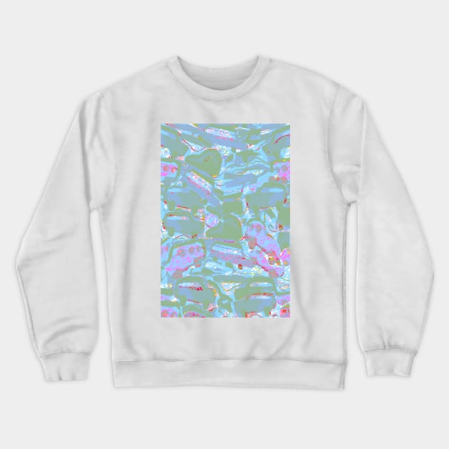 Turquoise Abstract Car Pattern Crewneck Sweatshirt by charker